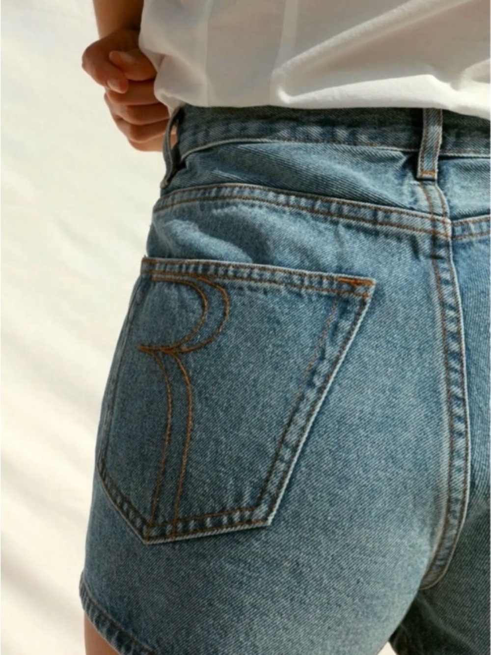 New Rouje Paris High Waisted Denim Shorts Adam size 2 FR34 - Picture 4 of 15